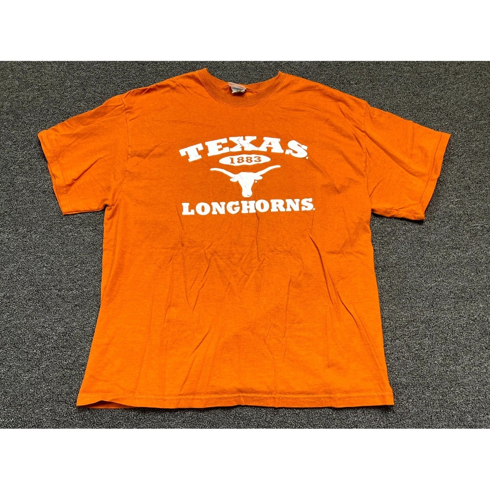 Texas Longhorns Shirt Mens XL Orange Graphic Viatran HeavyWeight Football NCAA